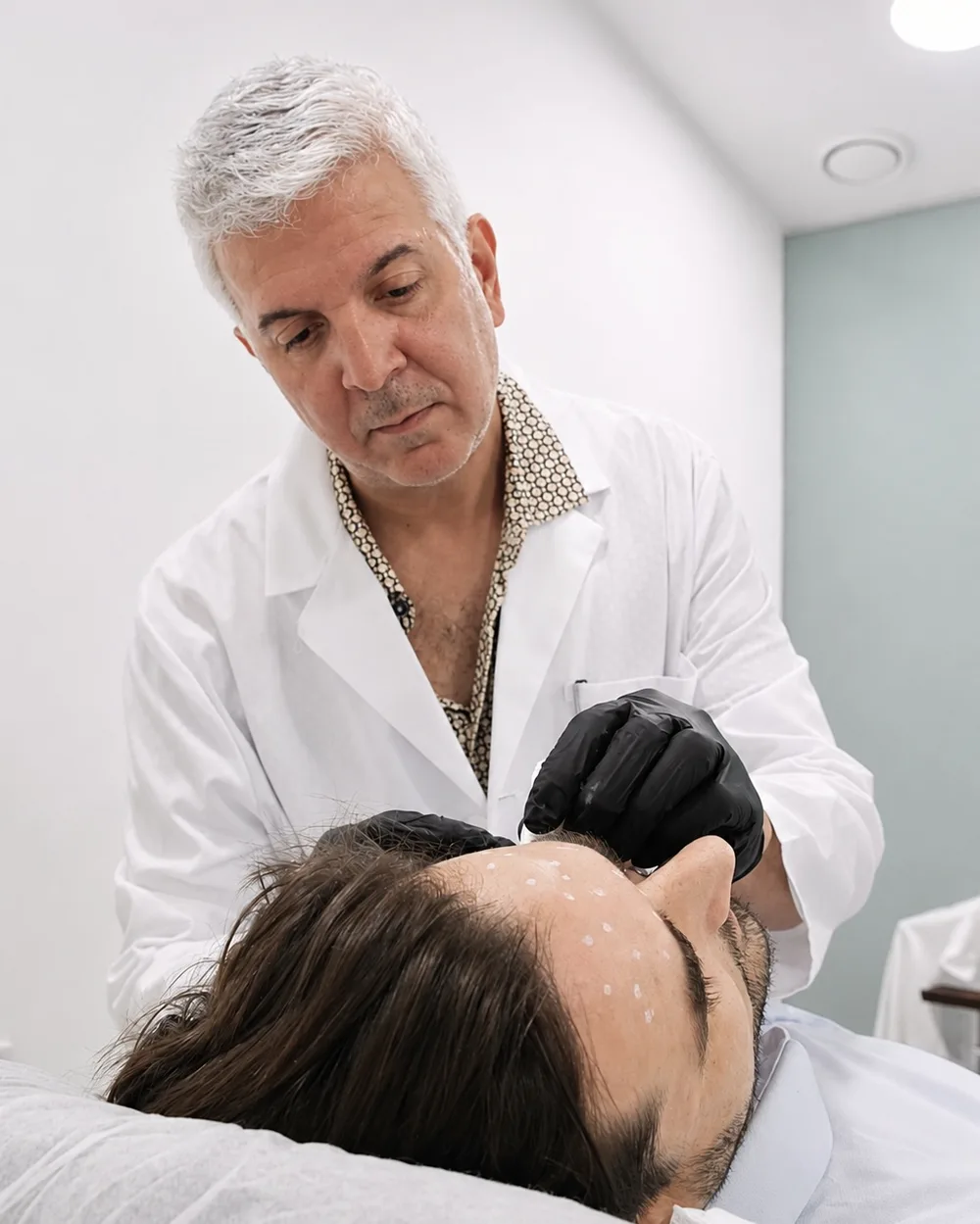 El Dr. Alexander Lembert durante un tratamiento en Clínica ReVita